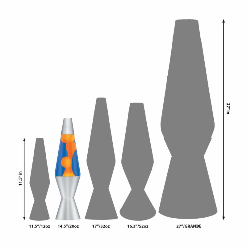 14.5” LAVA Lamp – Orange/Blue/Silver - US 5033