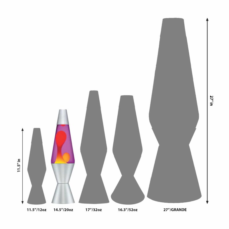 14.5” LAVA Lamp – Yellow/Purple/Silver - US 1387