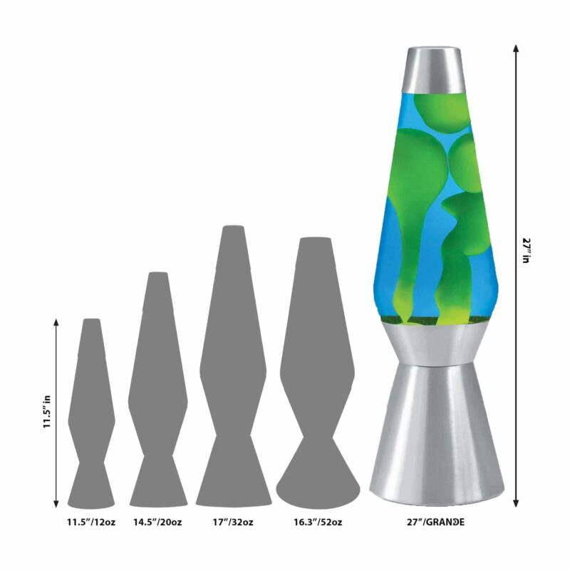 27″ LAVA Lamp Grande – Yellow/Blue/Silver - US 2076