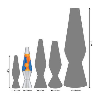 14.5” LAVA Lamp – Orange/Blue/Silver - US 5033