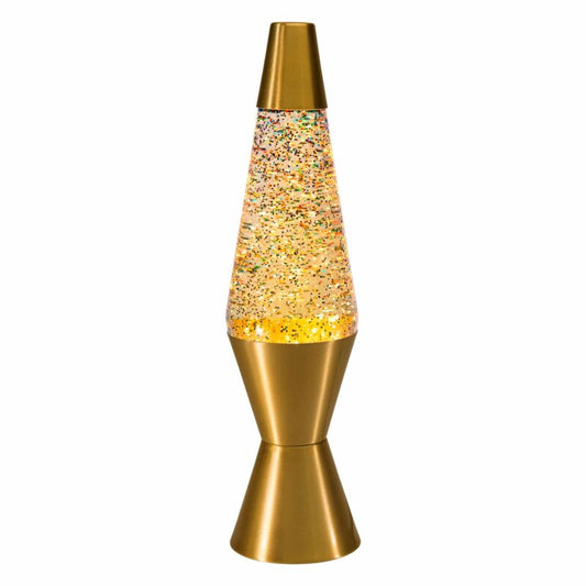 14.5″ LAVA Lamp Rainbow Glitter – Clear/Gold - US 6028