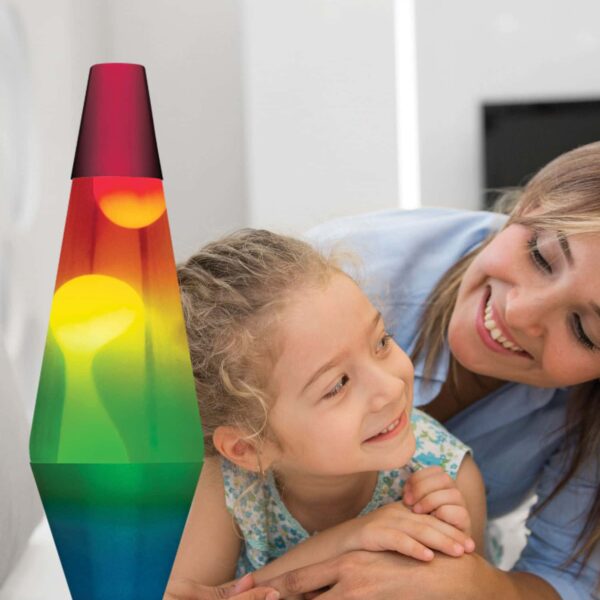 14.5” LAVA Lamp Rainbow – White/Clear/Tricolor - US 1232