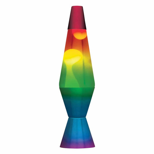 14.5” LAVA Lamp Rainbow – White/Clear/Tricolor - US 1232