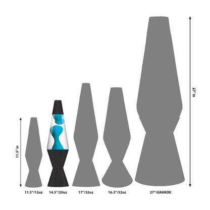 14.5″ LAVA Lamp Neon – Blue/Clear/Black - US 3536