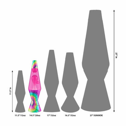 14.5″ LAVA Lamp – Tie Dye Pink Spiral - US 8010