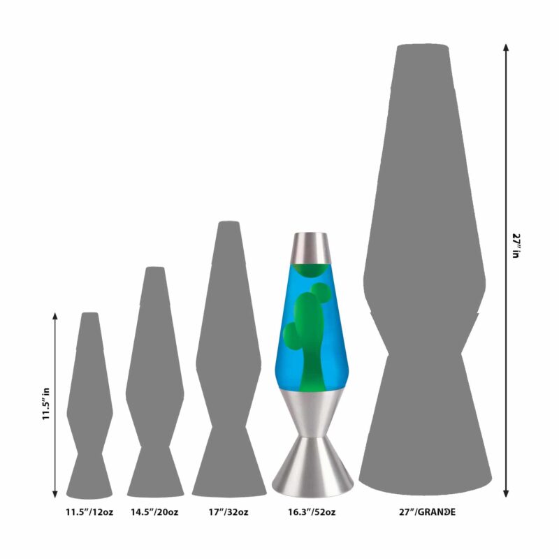 16.3″ LAVA Lamp – Yellow/Blue/Silver - US 7935