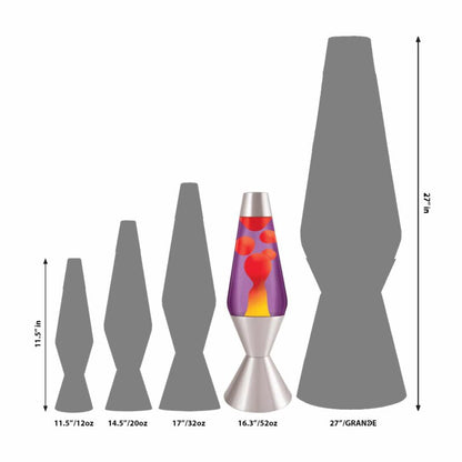 16.3″ LAVA Lamp – Yellow/Purple/Silver - US 5293
