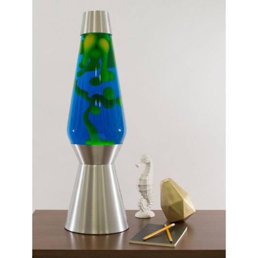 27″ LAVA Lamp Grande – Yellow/Blue/Silver - US 2076