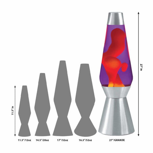 27″ LAVA Lamp Grande – Yellow/Purple/Silver - US 2902
